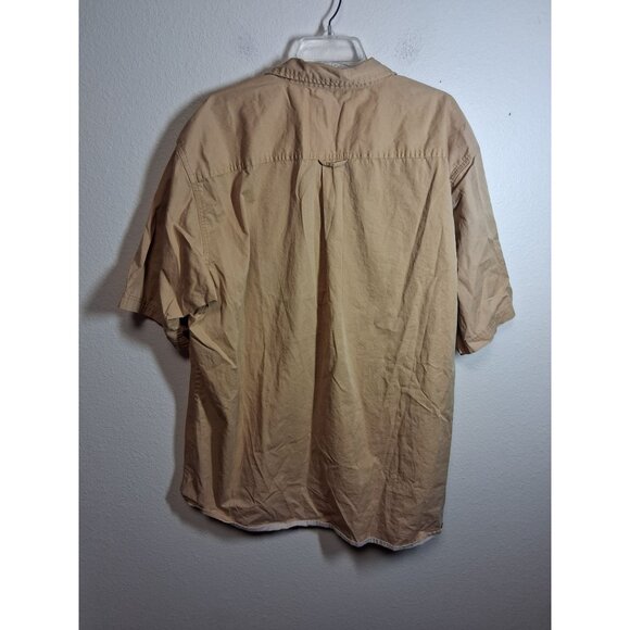 Redhead Button Down Shirt Short Sleeve Casual Yellow Men's Size 2XL - Picture 2 of 4